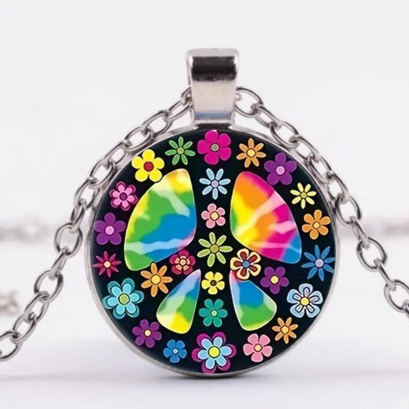Wholesale Peace Sign Necklace Set